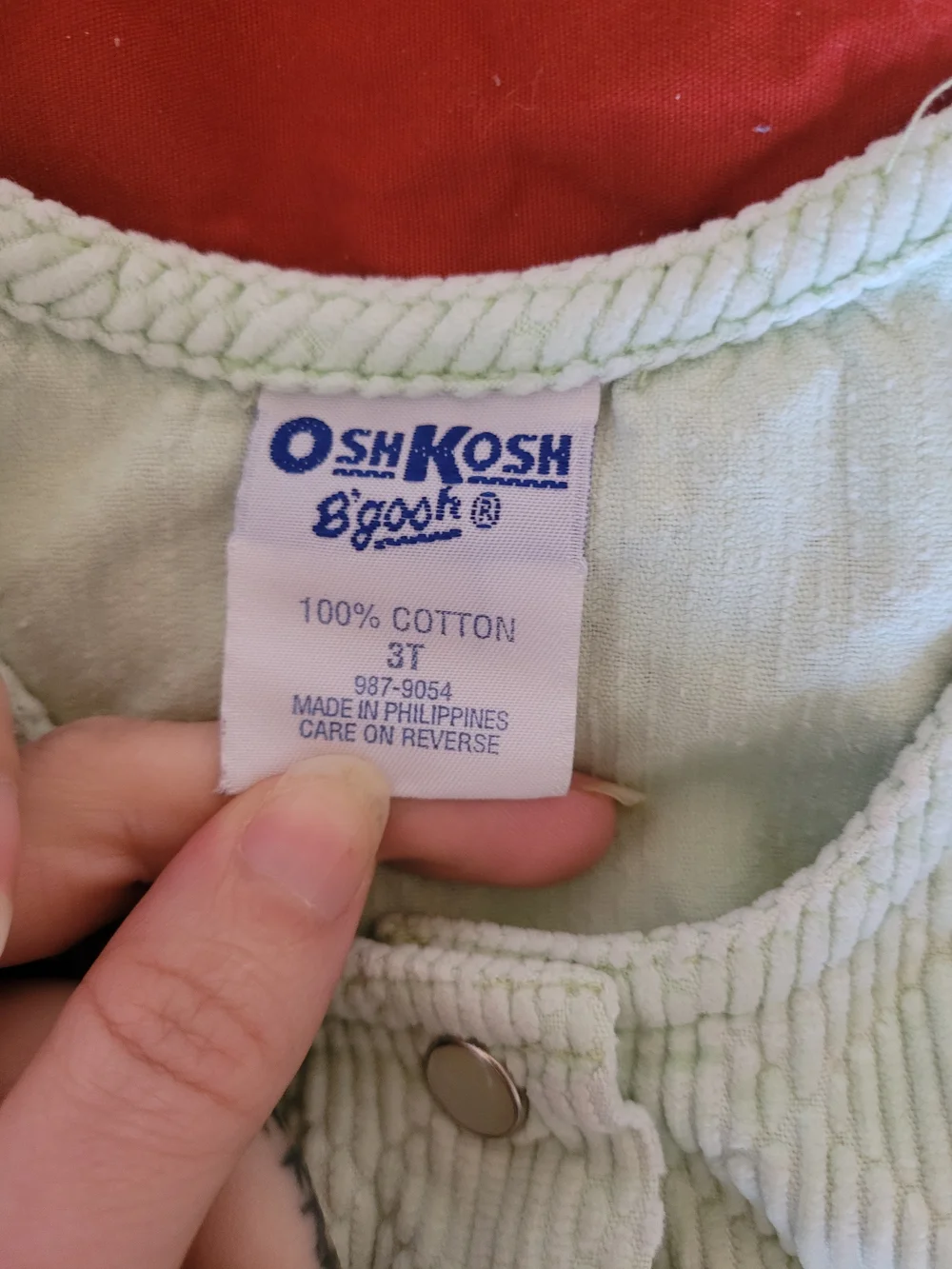 Kids Sleeveless Corduroy Dress - Light Green